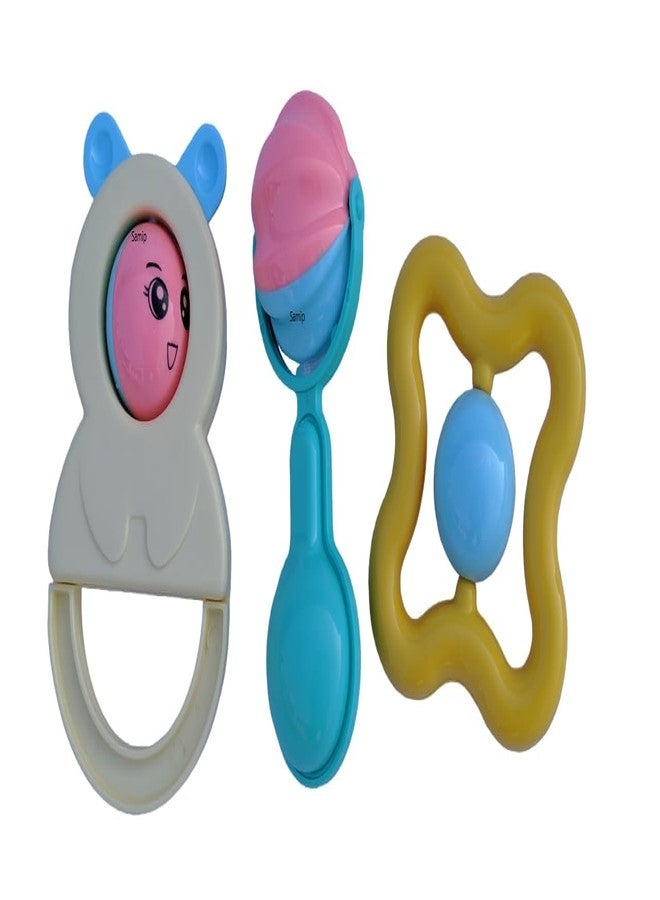 NIYANETAIL Premium Rattle Toys Combo for Babies: Non-Toxic, Colorful, Lovely, and Attractive Infant Products Made from Plastic (Multicolour) (Kitty, 3) - Image 1